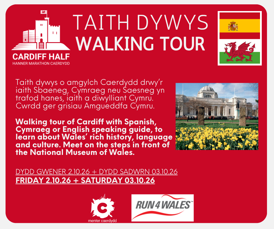 Walking Tour with Spanish, Welsh or English guide.